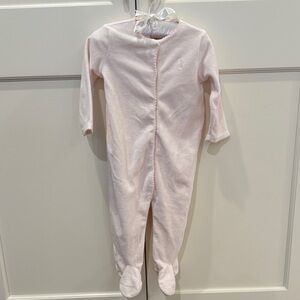 Polo Ralph Lauren Baby Girl Pink Velour Footed Coverall 9M Embroidered Pony